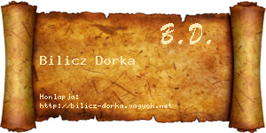 Bilicz Dorka névjegykártya